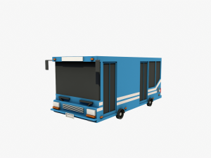 Lowpoly Bus 3D 模型