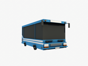 Lowpoly Bus 3D मॉडल