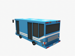 Lowpoly Bus 3D मॉडल