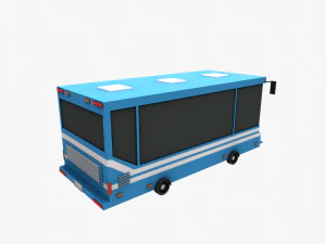 Lowpoly Bus 3D Model
