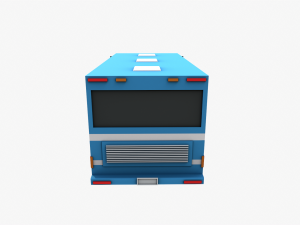 Lowpoly Bus 3D मॉडल
