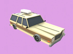 Coche familiar lowpoly Modelo 3D
