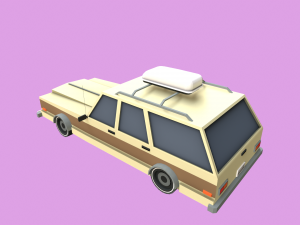 Lowpoly Family car 3D 模型