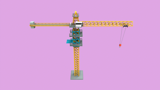 Lowpoly Crane Modelo 3D .c4d .max .obj .3ds .fbx .stl .blend 