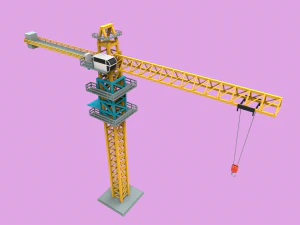Lowpoly Crane 3D Model