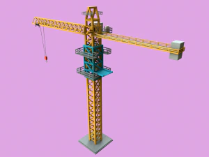 Lowpoly Crane 3D Model