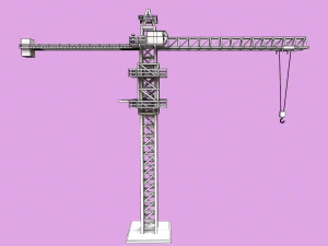 Lowpoly Crane 3D Model