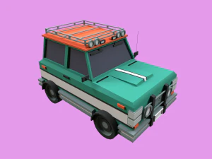 Lowpoly Jeep 3D Model