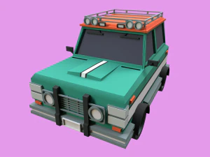 Lowpoly Jeep 3D Model