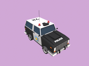 Lowpoly Police Car 3D 模型