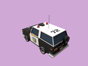 Lowpoly Police Car 3D Model