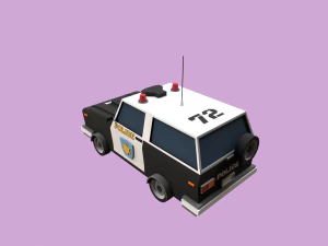 Lowpoly Police Car 3D Model