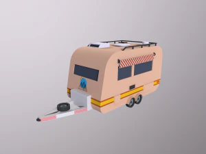 Lowpoly Trailer 3D Model
