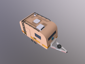 Lowpoly Trailer 3D मॉडल