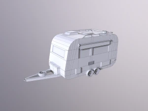 Lowpoly Trailer 3D Model