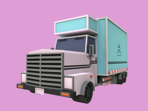 Lowpoly Bakery Truck 3D 模型