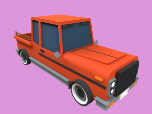 Lowpoly Pickup Truck 3D 模型