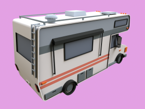 Lowpoly Camper Model 3D