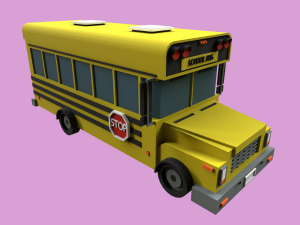 Lowpoly School Bus 3D 모델