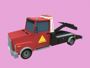 Lowpoly Tow Truck 3D Model