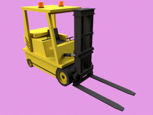 Lowpoly Forklift 3D Model