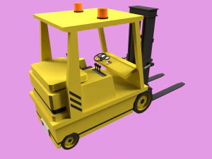 Lowpoly Forklift 3D Model