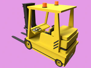 Lowpoly Forklift 3D Model