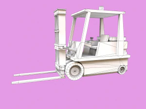 Lowpoly Forklift 3D Model