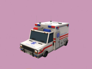 Lowpoly City Cars Pack 3D Модель