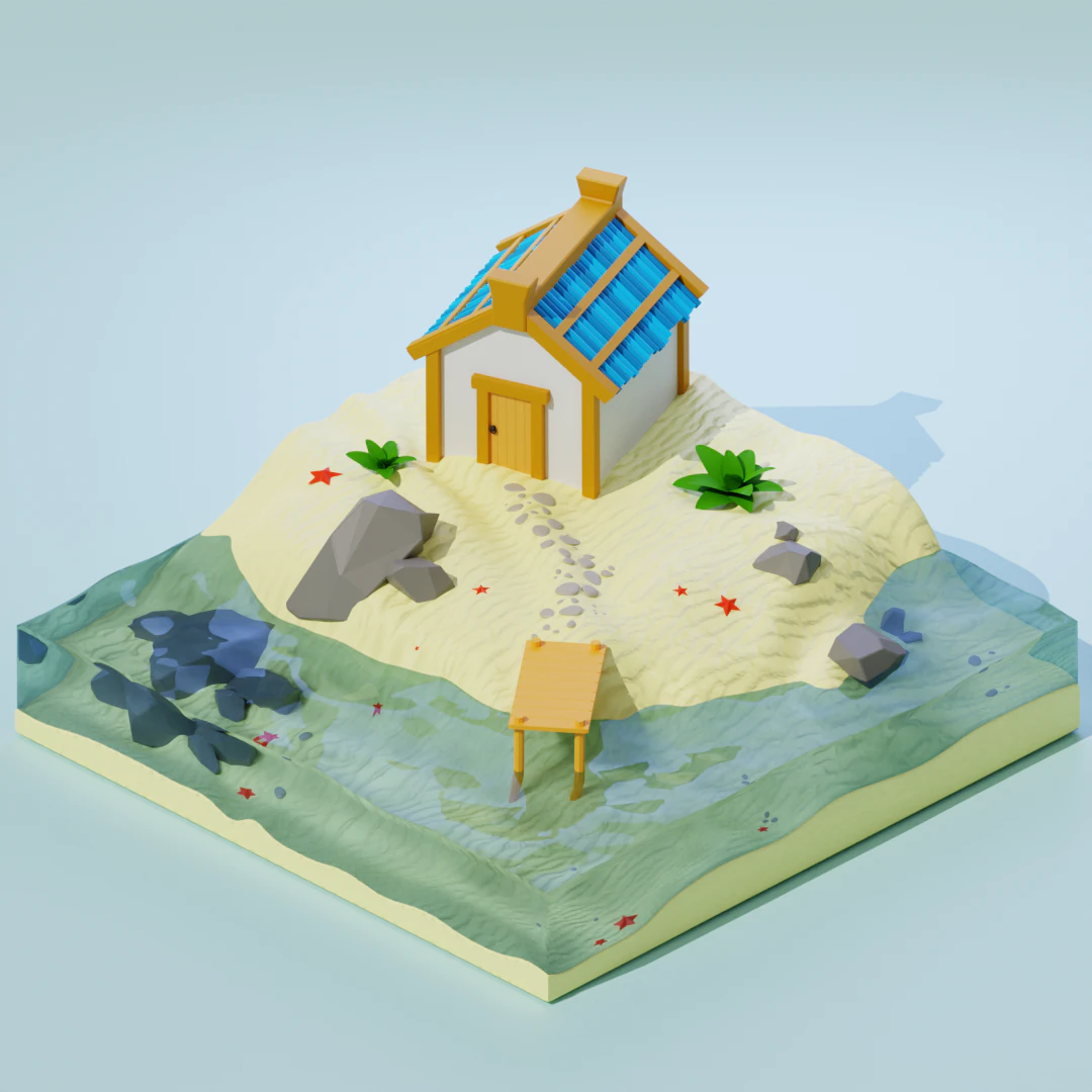 wharf 3D Model .c4d .max .obj .3ds .fbx .stl .blend