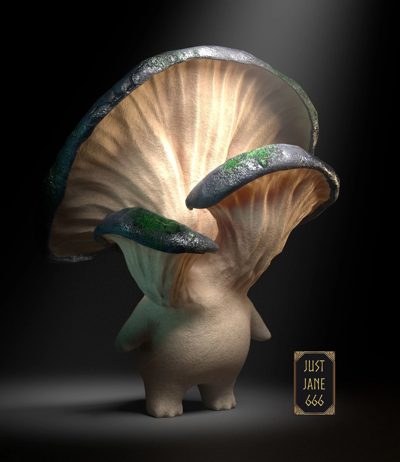 Game-ready low-poly mushling 3D Model .c4d .max .obj .3ds .fbx .stl .blend 