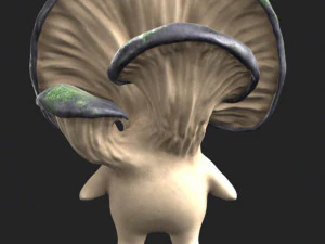Game-ready low-poly mushling 3D Model