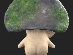 Game-ready low-poly mushling 3D-Modell