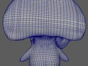 Game-ready low-poly mushling 3D Model
