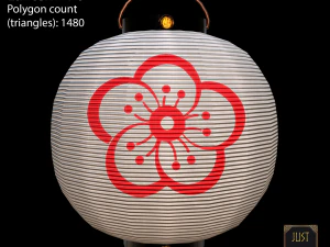 Game-ready pack of Chinese lanterns 3D Model