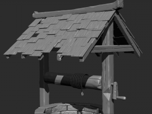 Stylized well high-poly free 3D Model