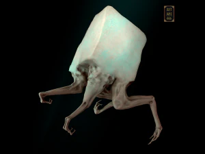 Cubegg monster free lowpoly 3D Model