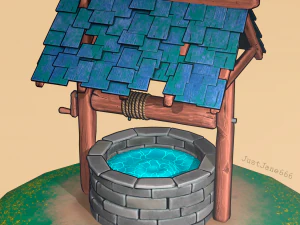 Stylised well 3D Model