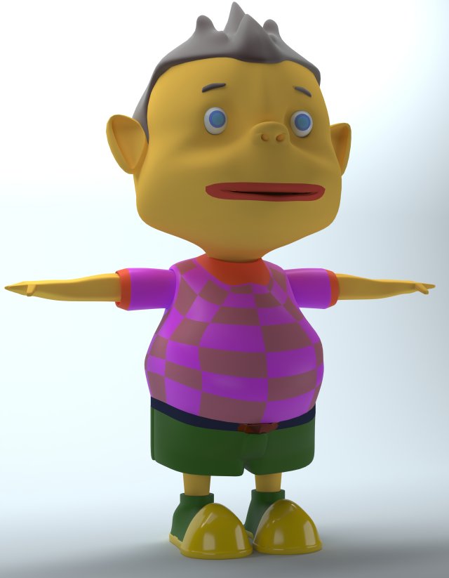Boy character 3D Модель .c4d .max .obj .3ds .fbx .stl .blend 