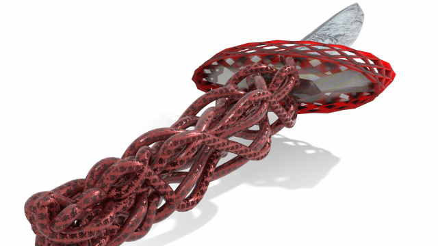 Ritual dagger 3D Модель .c4d .max .obj .3ds .fbx .stl .blend 