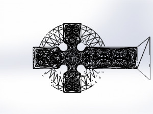 high cross bookend 3Dプリントモデル