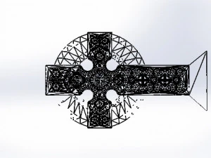 high cross bookend 3D Print Model