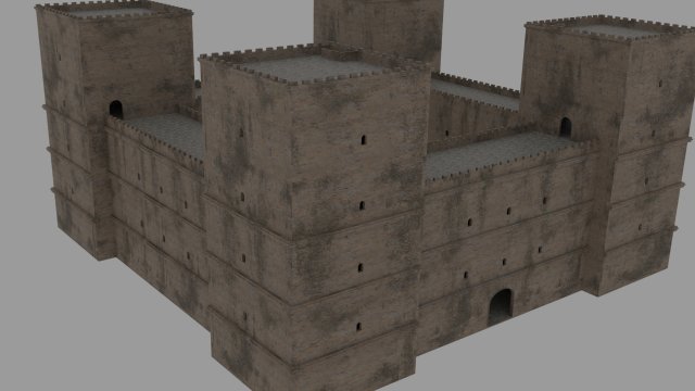 castle Model 3D .c4d .max .obj .3ds .fbx .stl .blend 