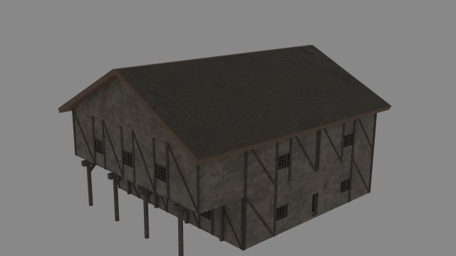 medieval house Modelo 3D .c4d .max .obj .3ds .fbx .stl .blend 