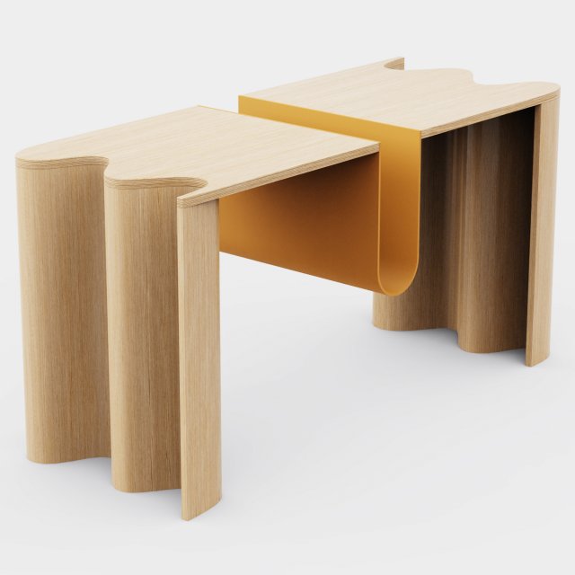 Clothcoffetable 3D Model .c4d .max .obj .3ds .fbx .stl .blend 