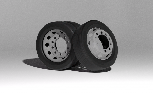 truck wheel Modelo 3D .c4d .max .obj .3ds .fbx .stl .blend 