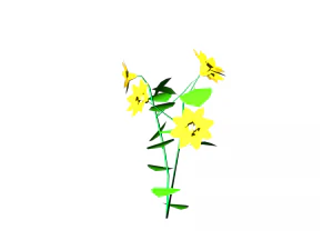 flowers low poly 3D Model