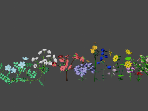 flowers low poly 3D Model