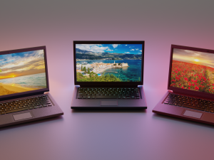 Laptop 3 colors 3D Model