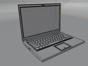 Laptop 3 colors 3D Model